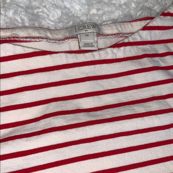 ⚡️Final SALE⚡️ J. Crew Red Stripe Boat Neck Top - Picture 4 of 5